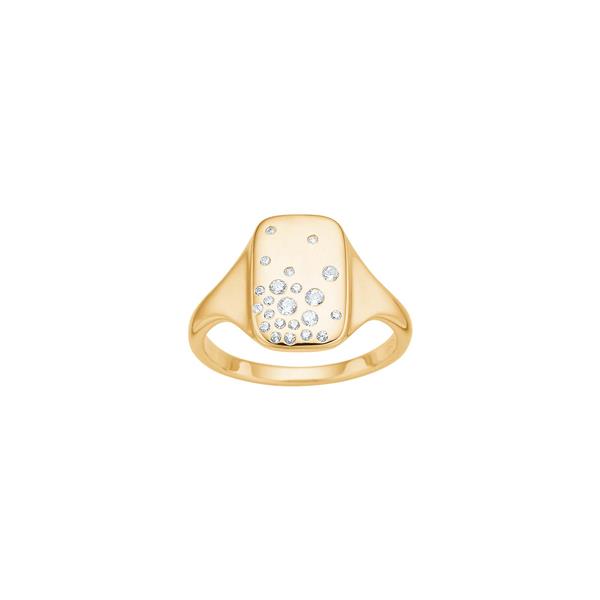Forgyldt sølv ring ROXANOR str. 56, von Joanli Nor