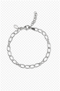 Armbånd sølv rhodineret åben oval, von L&G