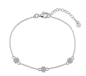 Armbånd sølv rhodineret blomster, von L&G