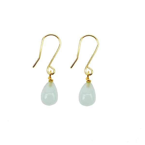 14k Earrings w.Aquamarine 14karat , von San - Links of Joy