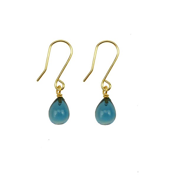 14K Earrings w.London Blue Topas 14 karat, von San - Links of Joy