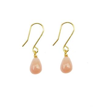 18kt øreringe med pink opal Pr.par, von San - Links of Joy