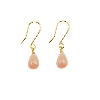 14K Earrings w.Pink Opal 14karat , von San - Links of Joy