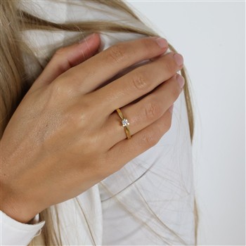 ETERNITY 14KT D.RING 1X0,15CT WSI 4/GRAB, von Aagaard