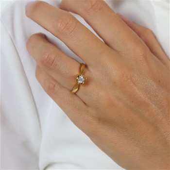 ETERNITY 14KT D.RING 1X0,30CT WSI, von Aagaard