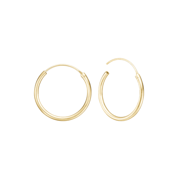 14KT CREOL 19MM, TRÅD 1,4MM M/VIPPELÅS, von Aagaard