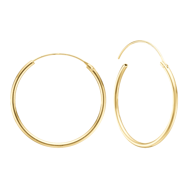 14KT CREOL 30MM, TRÅD 1,4MM M/VIPPELÅS, von Aagaard