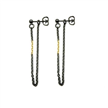 Earrings 925/585 - Oxidised  Pr.par, von San - Links of Joy