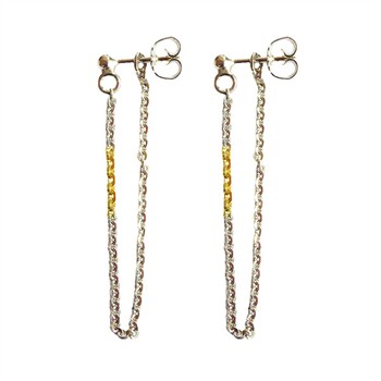 Earrings 925/585 -Rhodium Pr.par, von San - Links of Joy