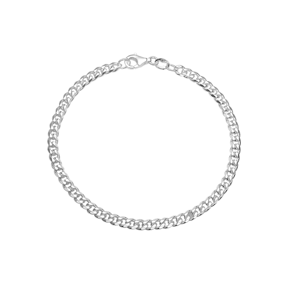 Armbånd sølv panzer, Bredde 2,7 mm, von Aagaard