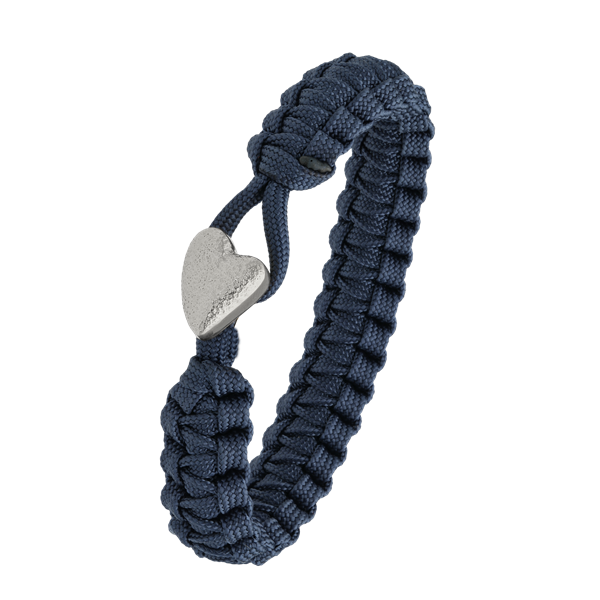 FSTS blåt armbånd m sølv lås 05, von Aagaard