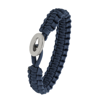 FSTS blåt armbånd m sølv lås 06, von Aagaard