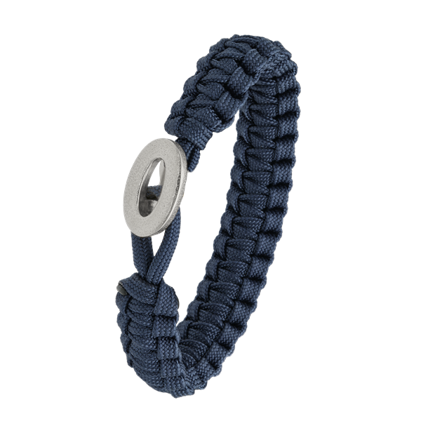 FSTS blåt armbånd m sølv lås 06, von Aagaard