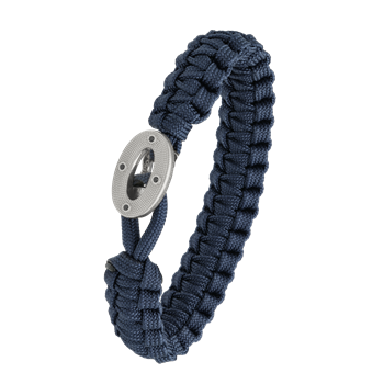 FSTS blåt armbånd m sølv lås 07, von Aagaard