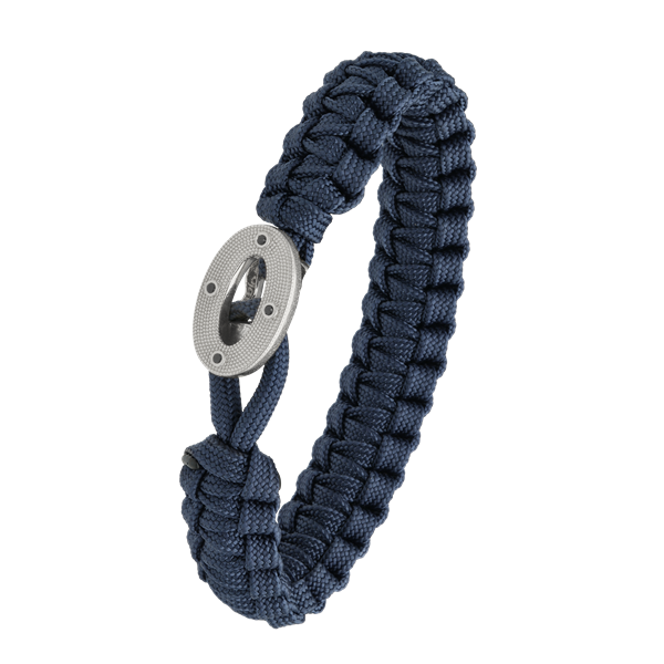 FSTS blåt armbånd m sølv lås 07, von Aagaard