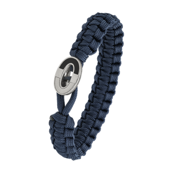 FSTS blåt armbånd m sølv lås 08, von Aagaard