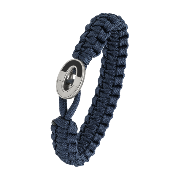 FSTS blåt armbånd m sølv lås 08, von Aagaard