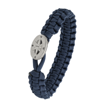 FSTS blåt armbånd m sølv lås 09, von Aagaard