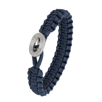 FSTS blåt armbånd m sølv lås 10, von Aagaard