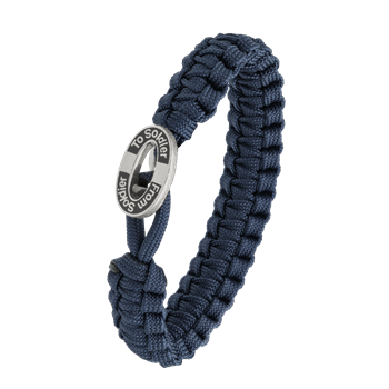 FSTS blåt armbånd m sølv lås 11, von Aagaard