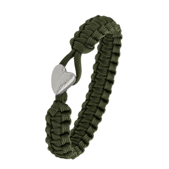 FSTS grønt armbånd m sølv lås 05, von Aagaard