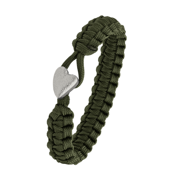 FSTS grønt armbånd m sølv lås 05, von Aagaard