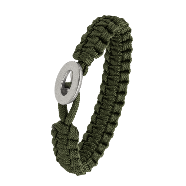 FSTS grønt armbånd m sølv lås 06, von Aagaard