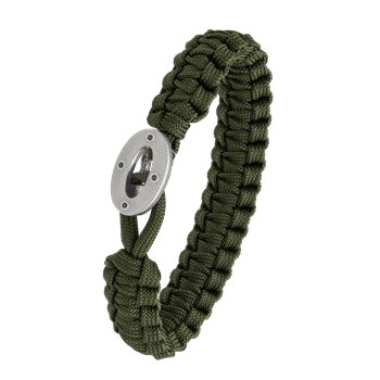 FSTS grønt armbånd m sølv lås 07, von Aagaard