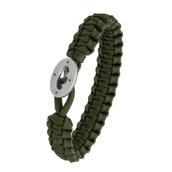 FSTS grønt armbånd m sølv lås 07, von Aagaard