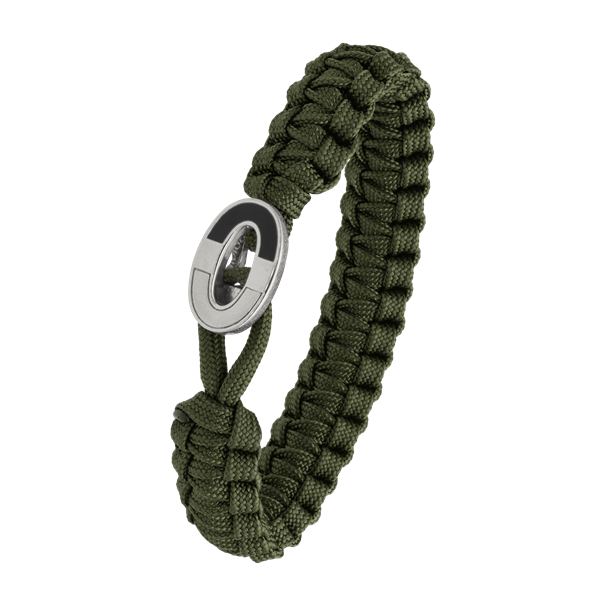 FSTS grønt armbånd m sølv lås 08, von Aagaard