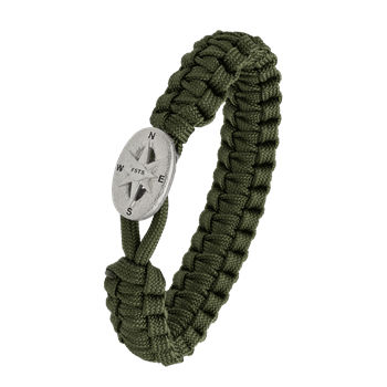 FSTS grønt armbånd m sølv lås 09, von Aagaard