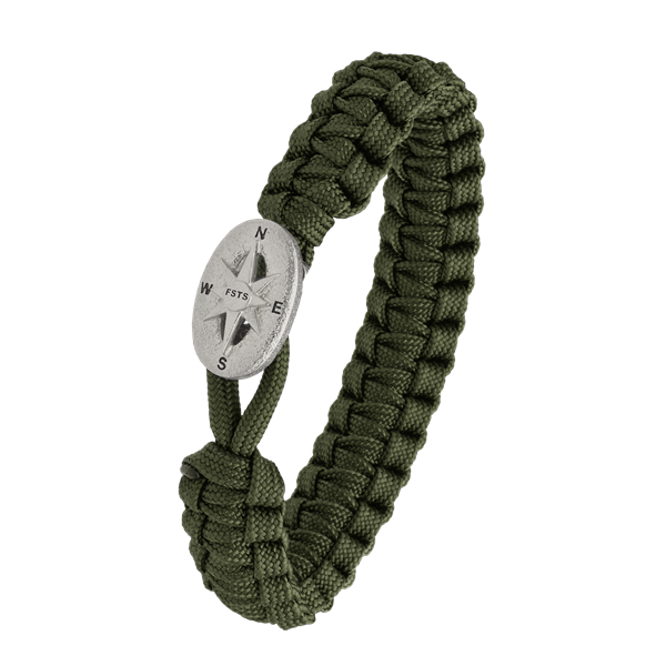 FSTS grønt armbånd m sølv lås 09, von Aagaard