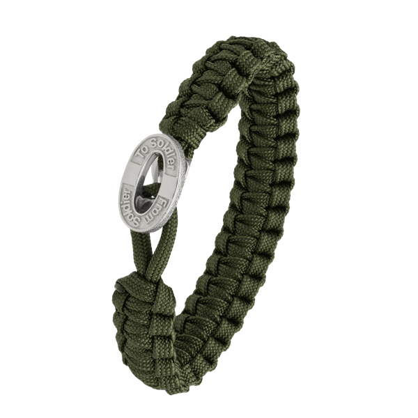 FSTS grønt armbånd m sølv lås 10, von Aagaard