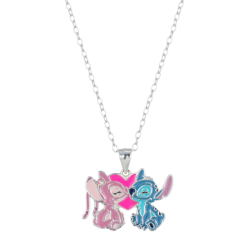 Disney Angel & Stitch Silber Halskette