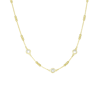 Halskæde kugler og CZ, von Aagaard