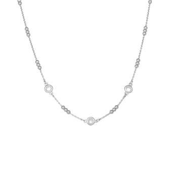 Halskæde kugler og CZ, von Aagaard