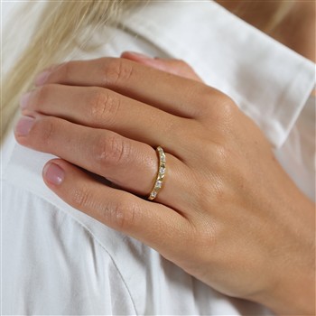 8 kt ring med cz, von Aagaard