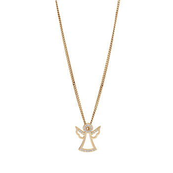 Forgyldt sølvvedhæng Engel m/kæde, von Siersbøl