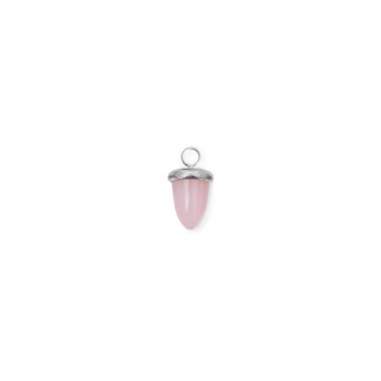 Quarzglas eichelförmig color25 m/rh silber matt - Stück, von Heinzendorff