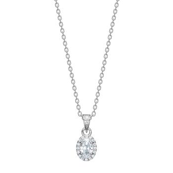 Sølvrhd. vedhæng m/cz incl kæde, von Siersbøl