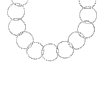 Halskæde i stål med rustikke ringe, von Blicher Fuglsang