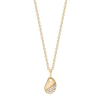 8kt. guldvedhæng m.cz inkl. forg. kæde, von Siersbøl