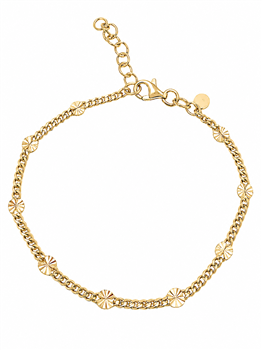 Armbånd sølv forgyldt big shine/panser, von L&G