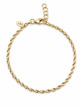 Armbånd sølv forgyldt snoet, von L&G