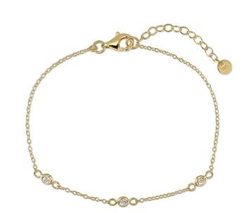 Armbånd sølv forgyldt zirkonia, von L&G