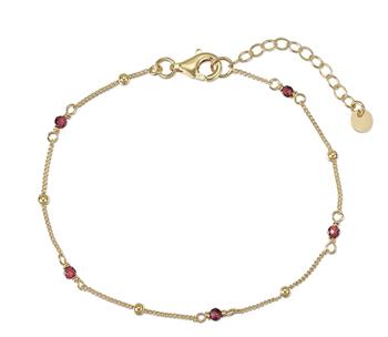 Armbånd sølv forgyldt med granat, von L&G