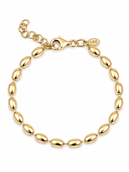 Armbånd sølv forgyldt oliven, von L&G