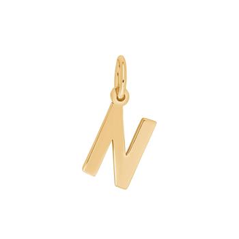 Forg. sølvvedhæng bogstav - N , von Siersbøl