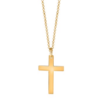 Son of Noa Kreuzanhänger Halskette aus Edelstahl in Gold 55+5 cm