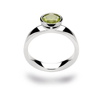 925/- Ring, rho. blank, peridot 1.30ct, von Bastian Inverun